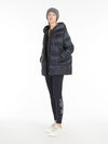 The Cube Down Jacket in Water-Repellent Canvas Midnight Blue